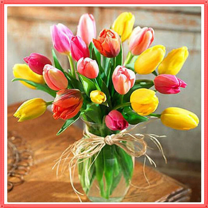 5D DIY Diamond Embroidery Mosaic Kit 3D Diamond Painting Cross Stitch Needlework Handicraft Picture Of Rhinestone Tulips Flowers
5D DIY Diamond Embroidery Mosaic Kit 3D Diamond Painting Cross Stitch Needlework Handicraft Picture Of Rhinestone Tulips Flowers