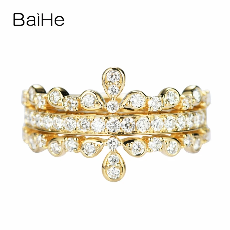 BAIHE однотонное 14K желтое золото 0.64ct H/SI круглые натуральные бриллианты Женские Модные Изящные Ювелирные изделия изысканное Винтажное кольцо...
BAIHE однотонное 14K желтое золото 0.64ct H/SI круглые натуральные бриллианты Женские Модные Изящные Ювелирные изделия изысканное Винтажное кольцо...