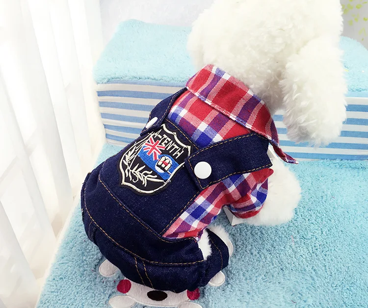 Spring Autumn Lattice Dog Jeans Casual Style Dog Clothes Pets Coats Denim Puppy Dog Clothes for Small Dogs Teddy Chihuahua
Spring Autumn Lattice Dog Jeans Casual Style Dog Clothes Pets Coats Denim Puppy Dog Clothes for Small Dogs Teddy Chihuahua