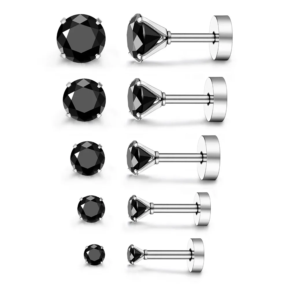 JewelrieShop Stainless Steel Cubic Zirconia Barbell Cartilage Tragus Helix Stud Earring Assorted Sizes
JewelrieShop Stainless Steel Cubic Zirconia Barbell Cartilage Tragus Helix Stud Earring Assorted Sizes