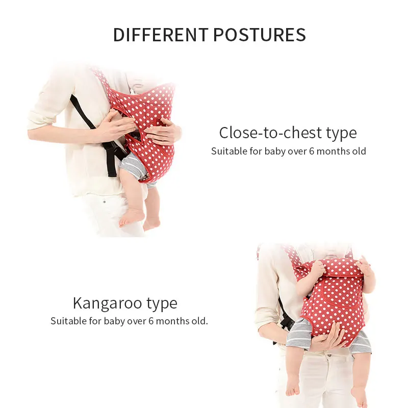 0-3 Years Old Kangaroo Breathable Four Seasons Use Front Facing Baby Carrier Comfortable Sling Baby-Carrying Backpack | Мать и ребенок