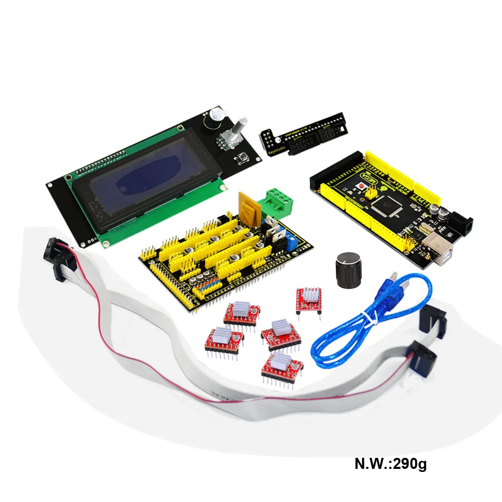 Keyestudio 3 D DIY Printer Kit RAMPS 1.4 + Mega 2560 + 5x A4988 motor driver + LCD 2004 Cotroller For Arduino DIY Project
Keyestudio 3 D DIY Printer Kit RAMPS 1.4 + Mega 2560 + 5x A4988 motor driver + LCD 2004 Cotroller For Arduino DIY Project