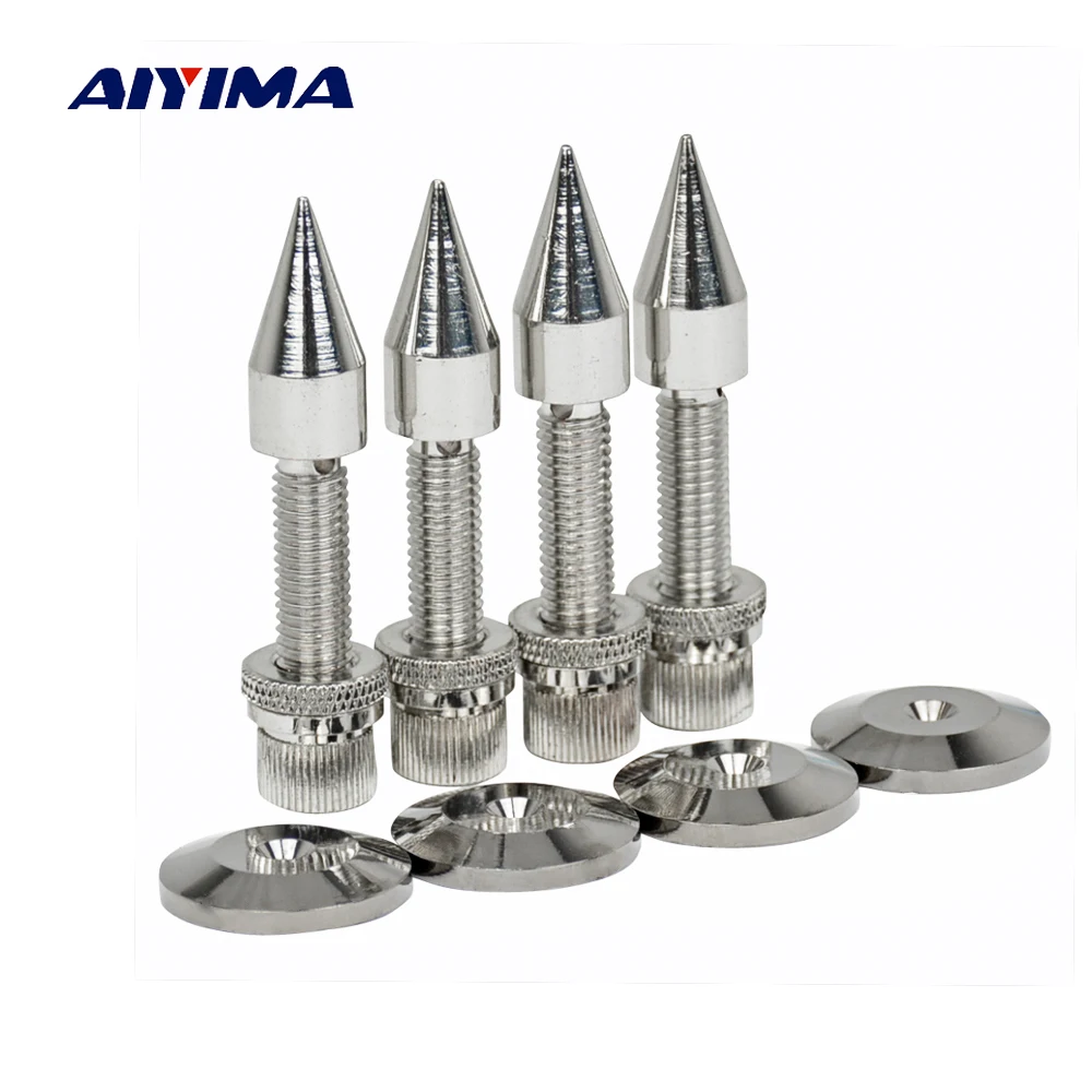 AIYIMA 4 комплекта аудио акустические шипы M8x60 ремонт колонок из чистой меди ножные