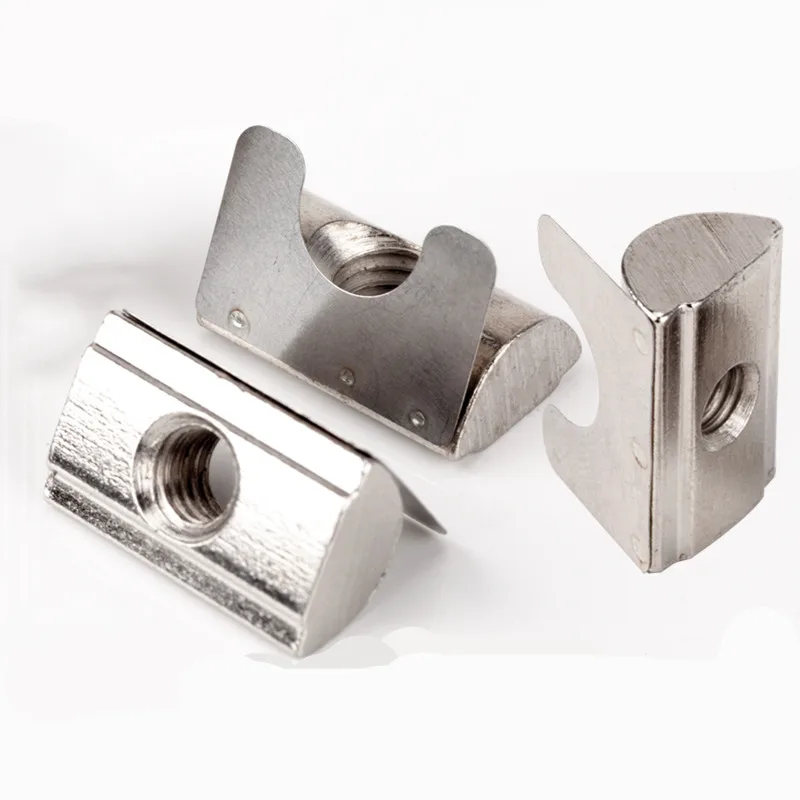 50pcs/lot M5 Roll-in T Slot Nut with Spring Leaf Elasticity Nut Block Aluminum Accessory for 30/40 serie Aluminum Profile
50pcs/lot M5 Roll-in T Slot Nut with Spring Leaf Elasticity Nut Block Aluminum Accessory for 30/40 serie Aluminum Profile