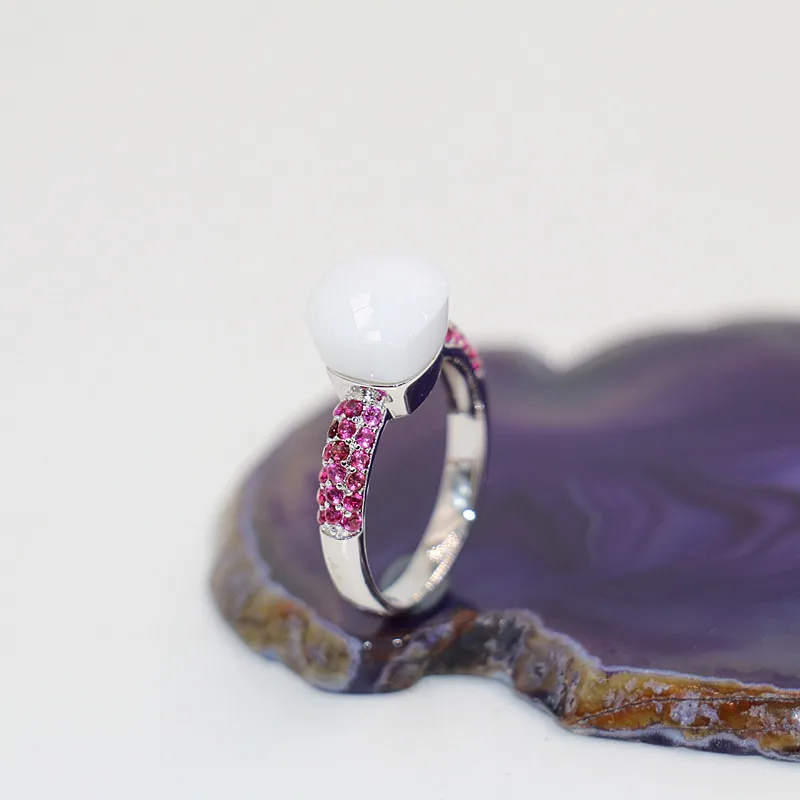 2021 Fashion Summer Stlye Jewelry Of White Chalcedony With Red Zircon 18K White Gold Plated Ring For Friends Best Festival Gifts
2021 Fashion Summer Stlye Jewelry Of White Chalcedony With Red Zircon 18K White Gold Plated Ring For Friends Best Festival Gifts