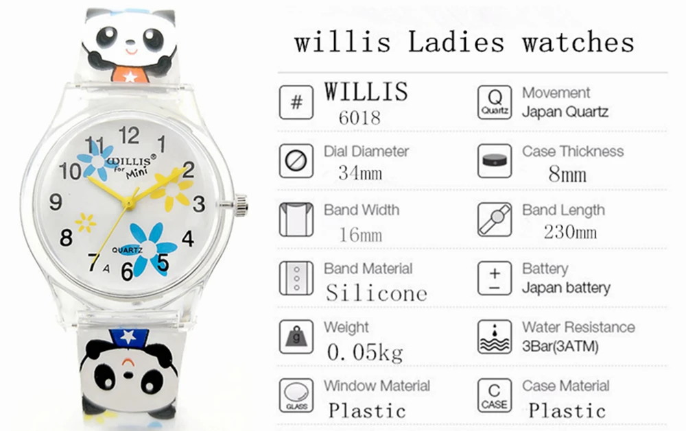 Willis брендовые новые женские часы роскошные повседневные силиконовые золотые