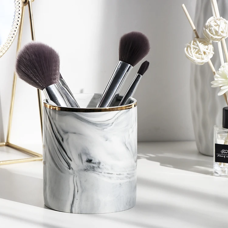 Ceramic Makeup Brush Holder Marble Storage Organizer Pen Eyebrow Pencil Holder Cosmetic Brush Bag Storage Box Makeup Tools
Ceramic Makeup Brush Holder Marble Storage Organizer Pen Eyebrow Pencil Holder Cosmetic Brush Bag Storage Box Makeup Tools