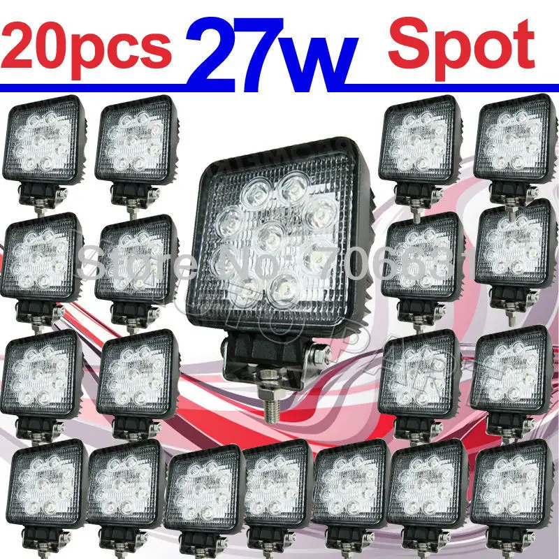 Tkeapl TMH 20 pcs 12V 24V 27W LED work Lamp Light Spot Beam Truck Off Road UTE D40 SUV 4WD Boat Square shape
Tkeapl TMH 20 pcs 12V 24V 27W LED work Lamp Light Spot Beam Truck Off Road UTE D40 SUV 4WD Boat Square shape