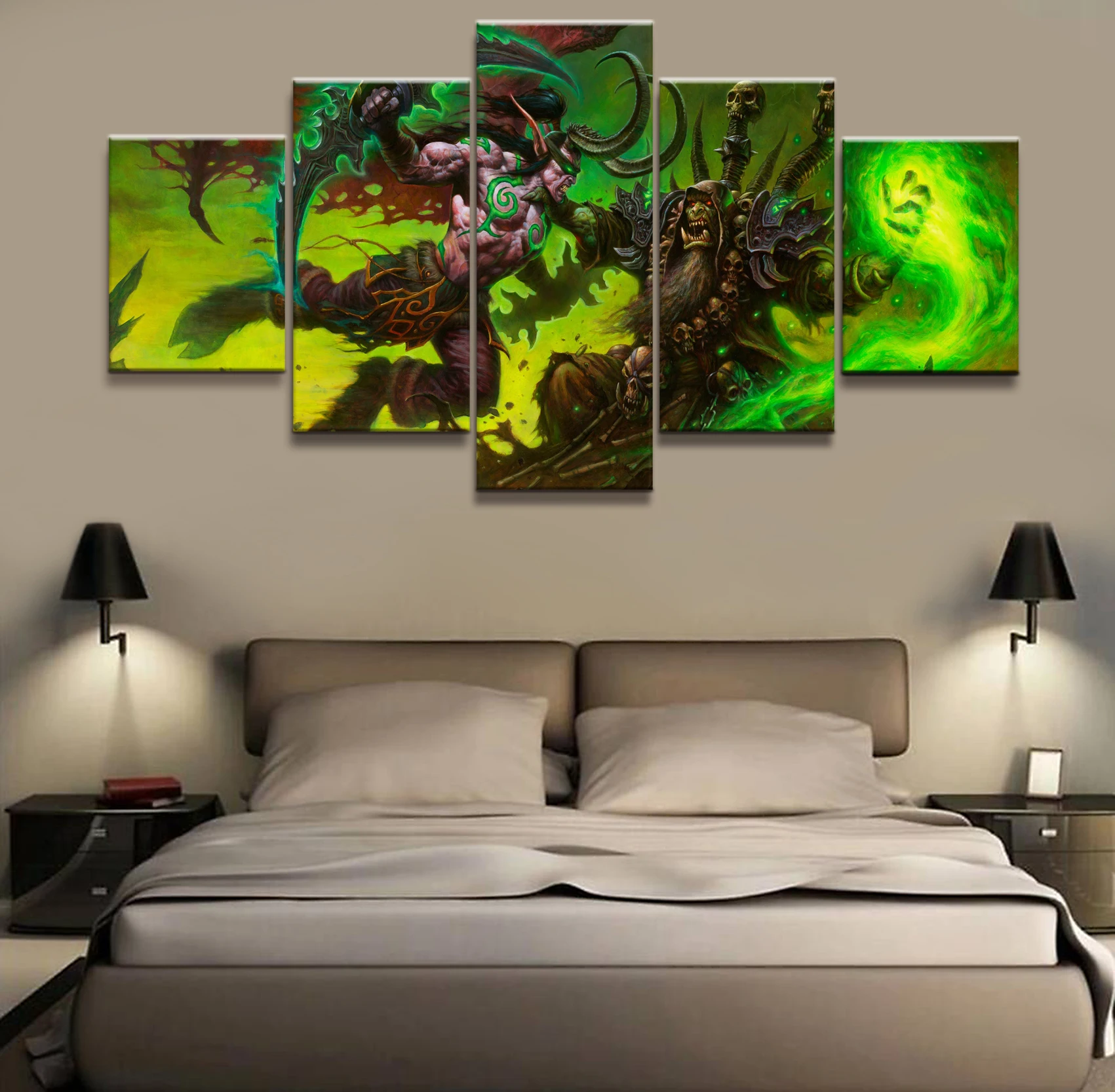 5 шт. игра Warcraft Illidan Stormrage DOTA 2 постер декоративная роспись Настенная Декор холст