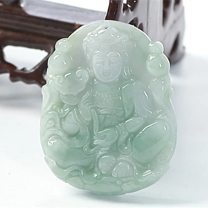 KYSZDL Natural Burma Emerald Guanyin Pendant Necklace hand carved Guanyin Pendant Jade Jewelry Gift Men free round bead rope
KYSZDL Natural Burma Emerald Guanyin Pendant Necklace hand carved Guanyin Pendant Jade Jewelry Gift Men free round bead rope
