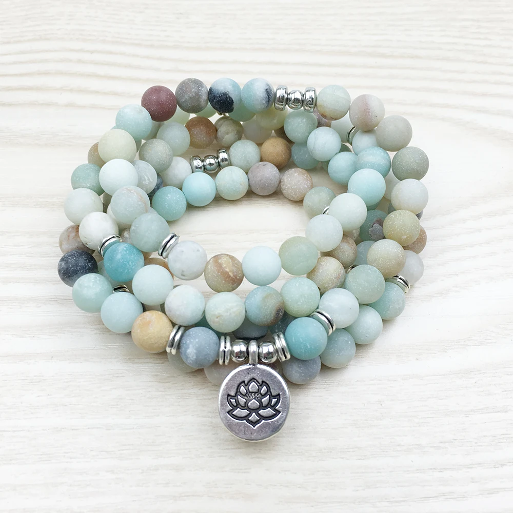 8mm Frosted matte Amazonite bracelet 108 Prayer beads Lotus om wrist Man 108 Amazonite Mala beads bracelet
8mm Frosted matte Amazonite bracelet 108 Prayer beads Lotus om wrist Man 108 Amazonite Mala beads bracelet