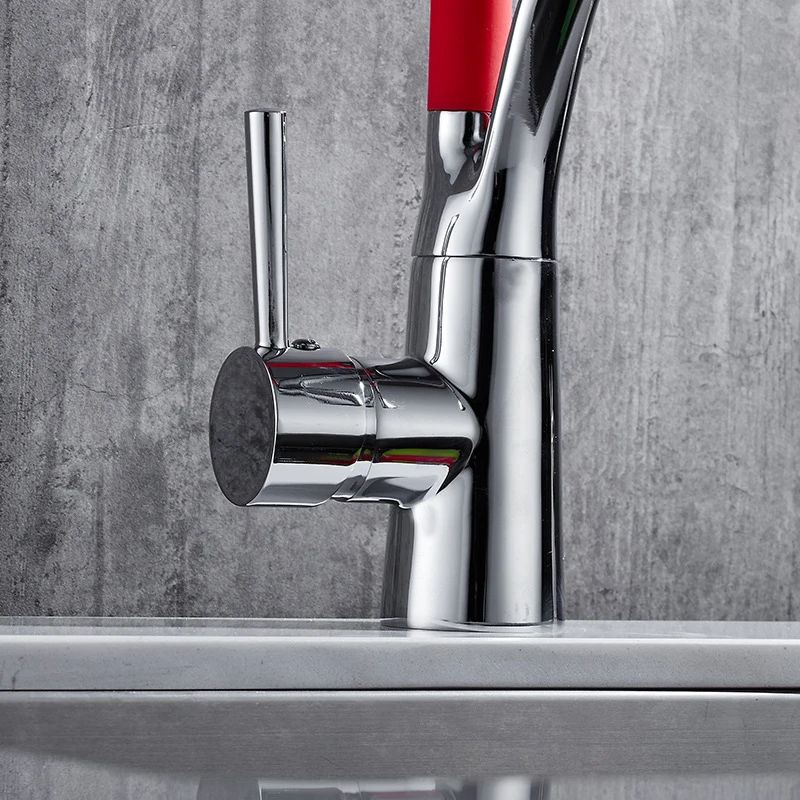 Kitchen Faucets with Rubber Design Chrome Mixer Faucet for Kitchen Single Handle Pull Down Deck Mounted Crane for Sinks 10X24
Kitchen Faucets with Rubber Design Chrome Mixer Faucet for Kitchen Single Handle Pull Down Deck Mounted Crane for Sinks 10X24
