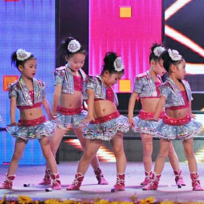New Salsa Skirt Children Ballroom Dresses Dance Performance Costumes Kids Sequin Jazz Hip Hop | Тематическая одежда и