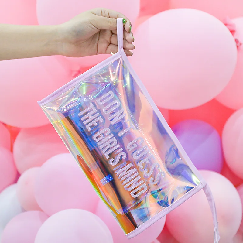 Large-capacity Laser Transparent Makeup Bag Young Lady Cute Waterproof Cleaning Bag Pvc Bag File Organizer
Large-capacity Laser Transparent Makeup Bag Young Lady Cute Waterproof Cleaning Bag Pvc Bag File Organizer