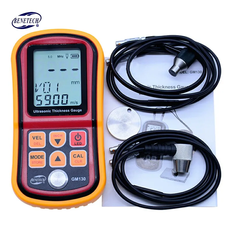 GM130 Digital Ultrasonic Thickness Gauge Metal Testering Measuring Instruments Sound Velocity Meter LCD display
GM130 Digital Ultrasonic Thickness Gauge Metal Testering Measuring Instruments Sound Velocity Meter LCD display