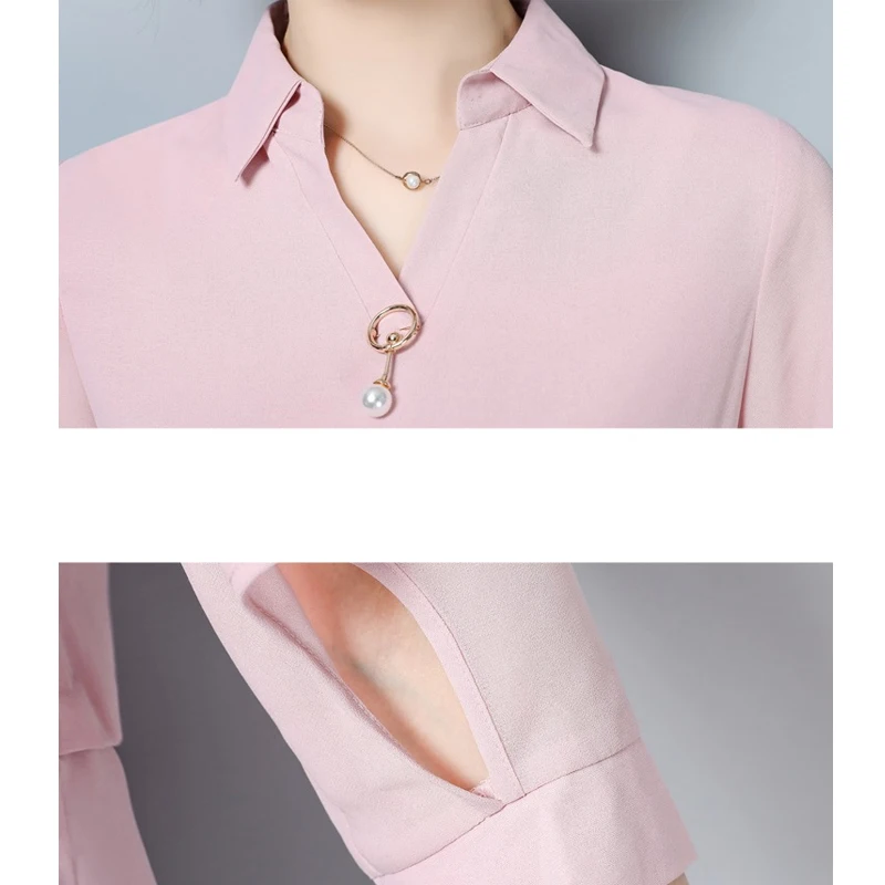 Women Chiffon Shirt Spring Summer Loose Thin Solid Casual Fashion Long Sleeve Elegant Female V-Neck Shirt Blouse Plus size S-4XL
Women Chiffon Shirt Spring Summer Loose Thin Solid Casual Fashion Long Sleeve Elegant Female V-Neck Shirt Blouse Plus size S-4XL