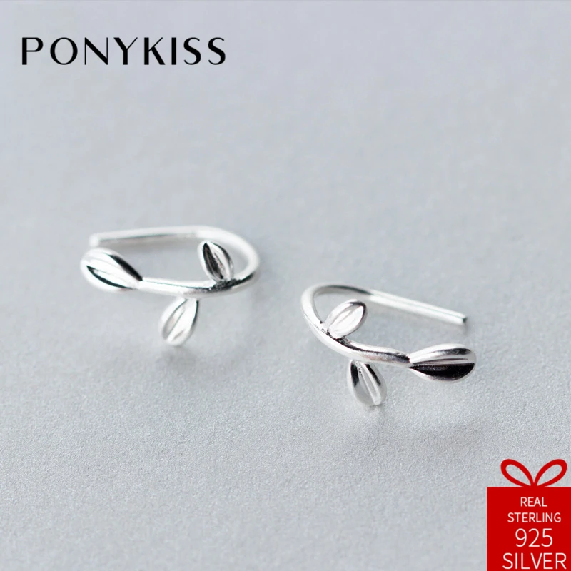 PONYKISS Romantic S925 Sterling Silver Trendy Leaf Stud Earrings Women Dual Use Earring Prevent Allergy Fine Jewelry Party Gift
PONYKISS Romantic S925 Sterling Silver Trendy Leaf Stud Earrings Women Dual Use Earring Prevent Allergy Fine Jewelry Party Gift