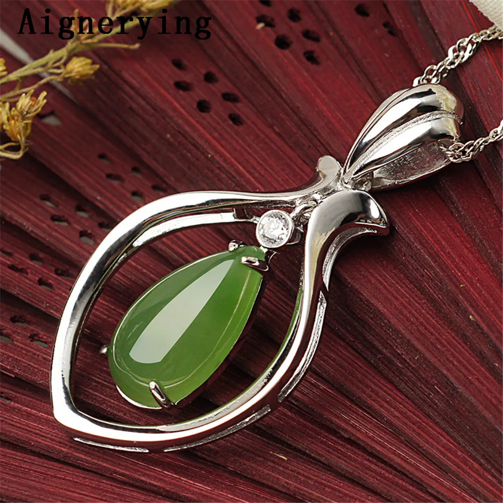 Original Necklace Certificate 925 silver Pendant Natural Green Jade Zircon Inlaid Green Jade Cute For Woman Girl Gift with Box
Original Necklace Certificate 925 silver Pendant Natural Green Jade Zircon Inlaid Green Jade Cute For Woman Girl Gift with Box