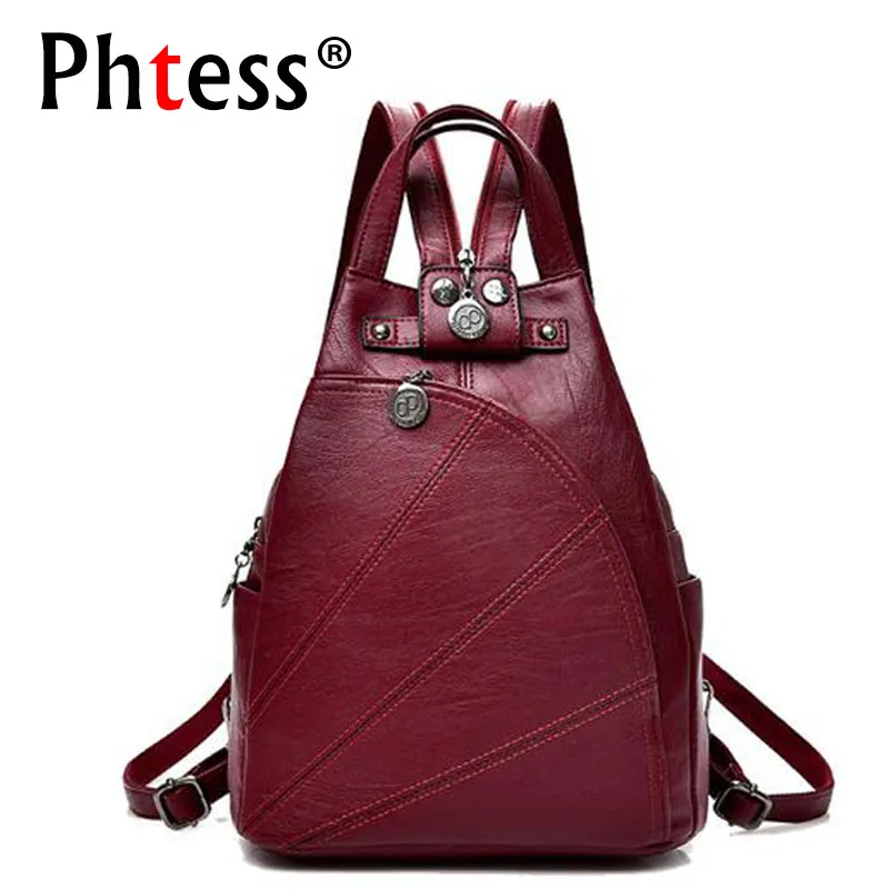2019 Women Vintage Leather Backpacks Female Travel Shoulder Bag Sac A Dos Femme Anti-theft School Bagpack Ladies Back Pack New
2019 Women Vintage Leather Backpacks Female Travel Shoulder Bag Sac A Dos Femme Anti-theft School Bagpack Ladies Back Pack New