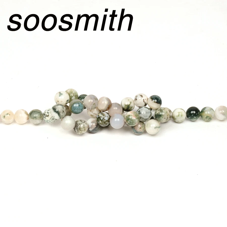soosmith Fashion 4 6 8 10 12MM Green Moss Tree Agat Natural Stone Beads Loose Round Spacer Beads For Jewelry Making Diy Gift
soosmith Fashion 4 6 8 10 12MM Green Moss Tree Agat Natural Stone Beads Loose Round Spacer Beads For Jewelry Making Diy Gift
