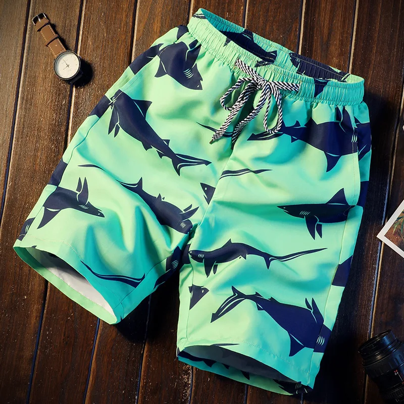 Фото Мужские короткие шорты 16 стиля мужские летние пляжные с принтом акулы