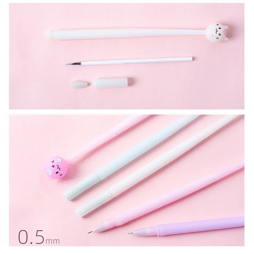 24 pcs/Lot kawaii cool cat gel pen for writing 0.5mm Black color ink pens Flexible design gift Stationery Office School FB632
24 pcs/Lot kawaii cool cat gel pen for writing 0.5mm Black color ink pens Flexible design gift Stationery Office School FB632
