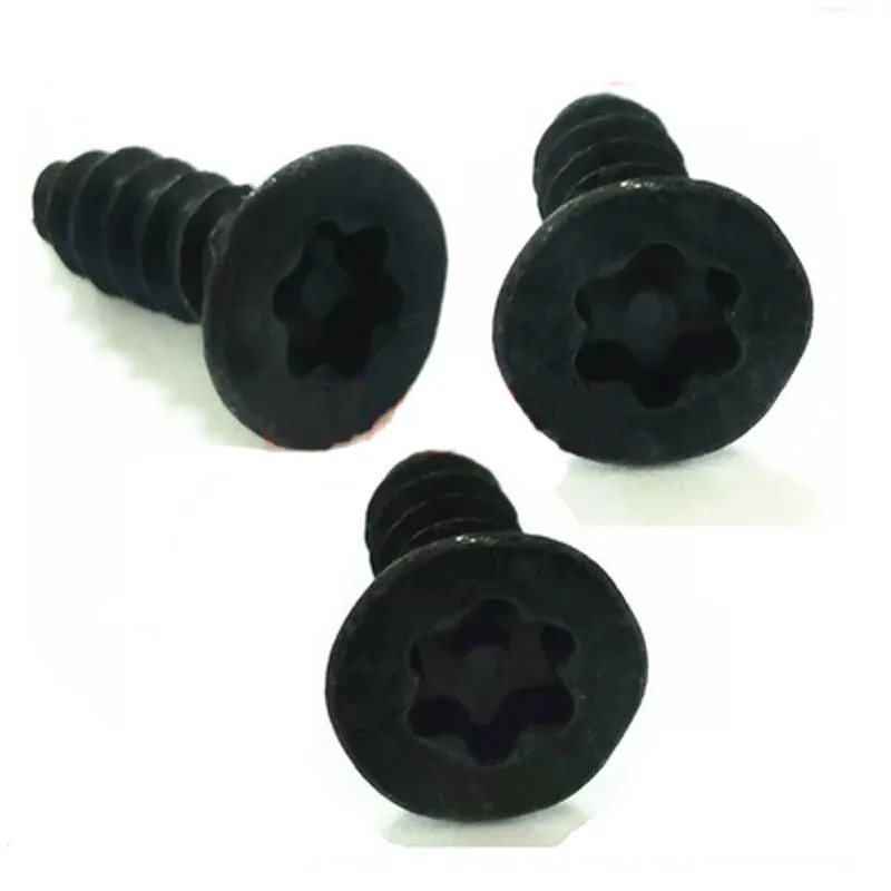 50pcs M2.9 Black countersunk head torx core Flat six stars Plum blossom with column Anti-theft self-tapping screws 9.5-25mm Long
50pcs M2.9 Black countersunk head torx core Flat six stars Plum blossom with column Anti-theft self-tapping screws 9.5-25mm Long