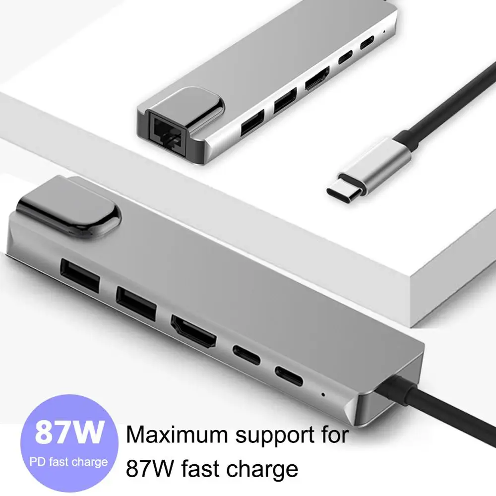 6 in 1 USB C to HDMI Multiport Hub Adapter Type-c Adapter with HDMI 4K USB 3.0 PD Charging
6 in 1 USB C to HDMI Multiport Hub Adapter Type-c Adapter with HDMI 4K USB 3.0 PD Charging