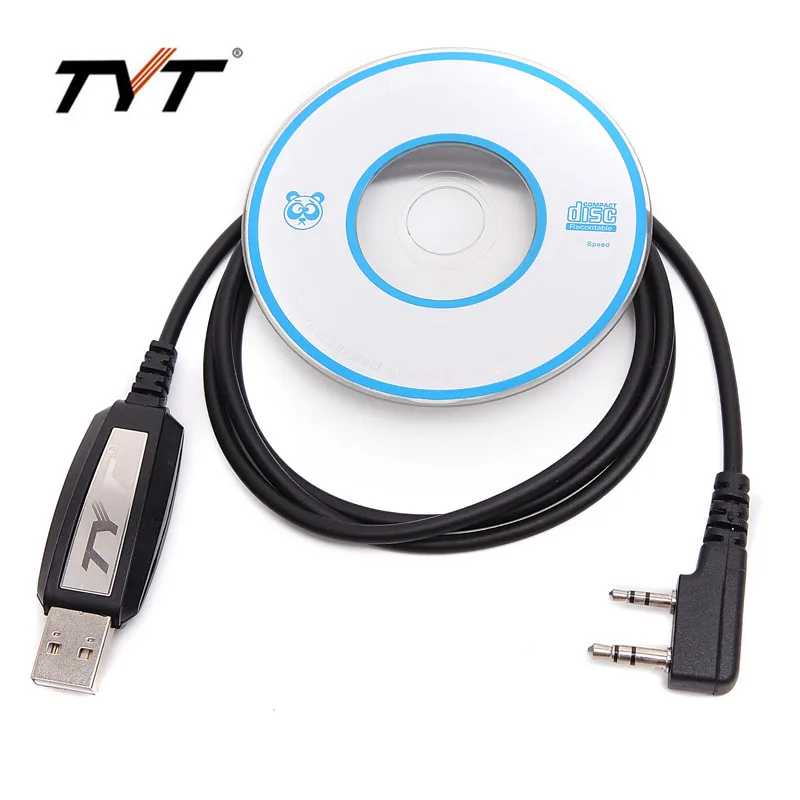 TYT USB Кабель для программирования + CD ручной иди и болтай Walkie Talkie “иди DM-UVF10 TH-UV8000D