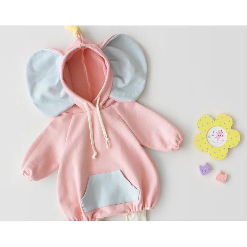 Spring Clothes Baby Boys Girls Rompers Lovely Elephant Pattern Big Ears Hooded Newborn Rompers Kids Patchwork Jumpsuit For 6M-3T
Spring Clothes Baby Boys Girls Rompers Lovely Elephant Pattern Big Ears Hooded Newborn Rompers Kids Patchwork Jumpsuit For 6M-3T