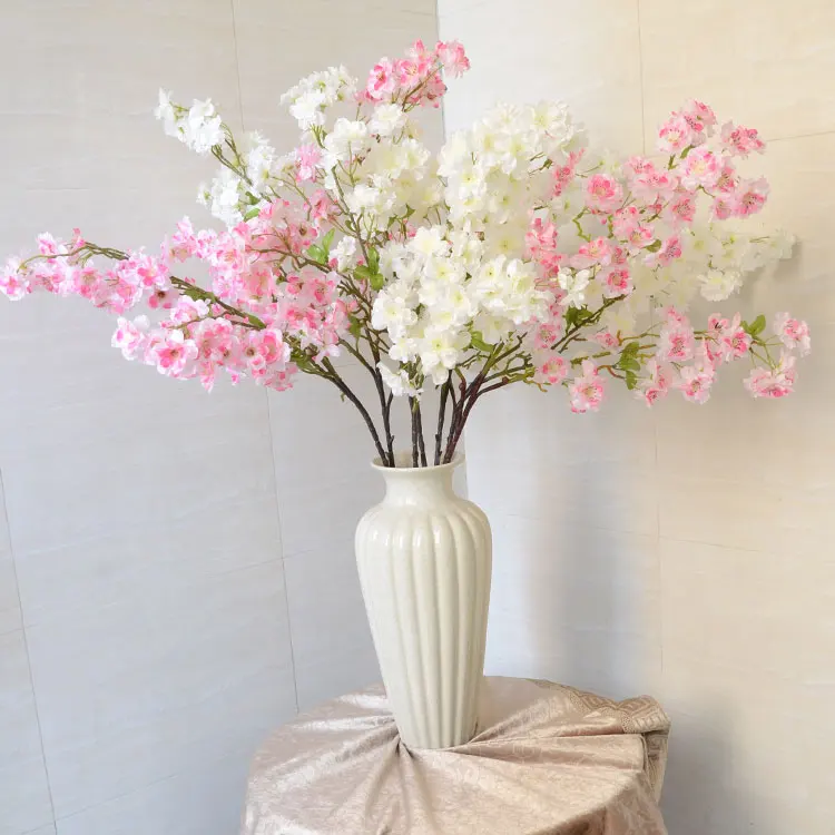 120cm/47inch Long Artificial Simulation Flower Cherry Blossoms Four Head Long Silk Branch Flowers For Wedding Room Decoration
120cm/47inch Long Artificial Simulation Flower Cherry Blossoms Four Head Long Silk Branch Flowers For Wedding Room Decoration