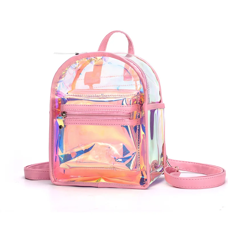 Women Mini Backpack PVC Transparent Jelly School Bags for Teenage Girls Laser School Backpack Purse Clear Bag
Women Mini Backpack PVC Transparent Jelly School Bags for Teenage Girls Laser School Backpack Purse Clear Bag