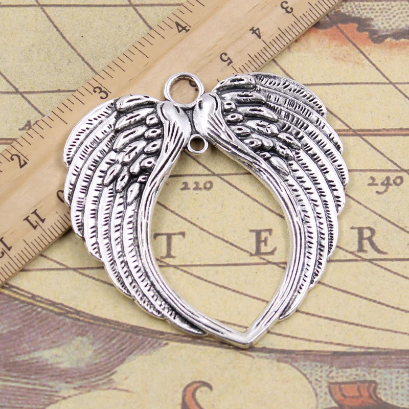 3pcs Charms Big Angel Wings 74x69mm Tibetan Bronze Silver Color Pendants Antique Jewelry Making DIY Handmade Craft For Necklace
3pcs Charms Big Angel Wings 74x69mm Tibetan Bronze Silver Color Pendants Antique Jewelry Making DIY Handmade Craft For Necklace