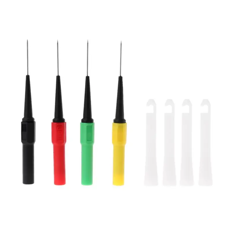 4pcs 0.7mm Piercing Probes Kit Multimeter Pen Probe Mini Wire Piercer Car Repair Test Line Probe Tool
4pcs 0.7mm Piercing Probes Kit Multimeter Pen Probe Mini Wire Piercer Car Repair Test Line Probe Tool