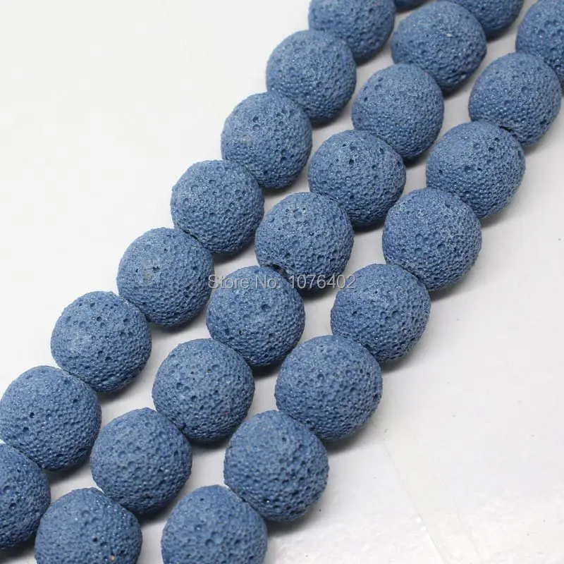 Mini. order is $7! 14mm Blue Volcanic Lava Stone Round Loose Beads 15" 
Mini. order is $7! 14mm Blue Volcanic Lava Stone Round Loose Beads 15"
