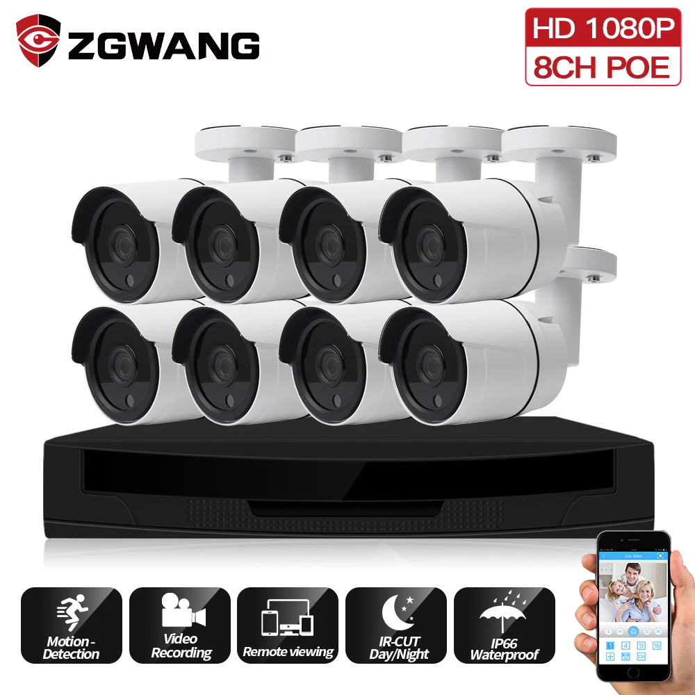 ZGWANG 8CH 1080P H.265 8CH CCTV Surveillance Kit 2MP Security Camera System 8CH POE NVR IP Camera CCTV Set Home Security System
ZGWANG 8CH 1080P H.265 8CH CCTV Surveillance Kit 2MP Security Camera System 8CH POE NVR IP Camera CCTV Set Home Security System