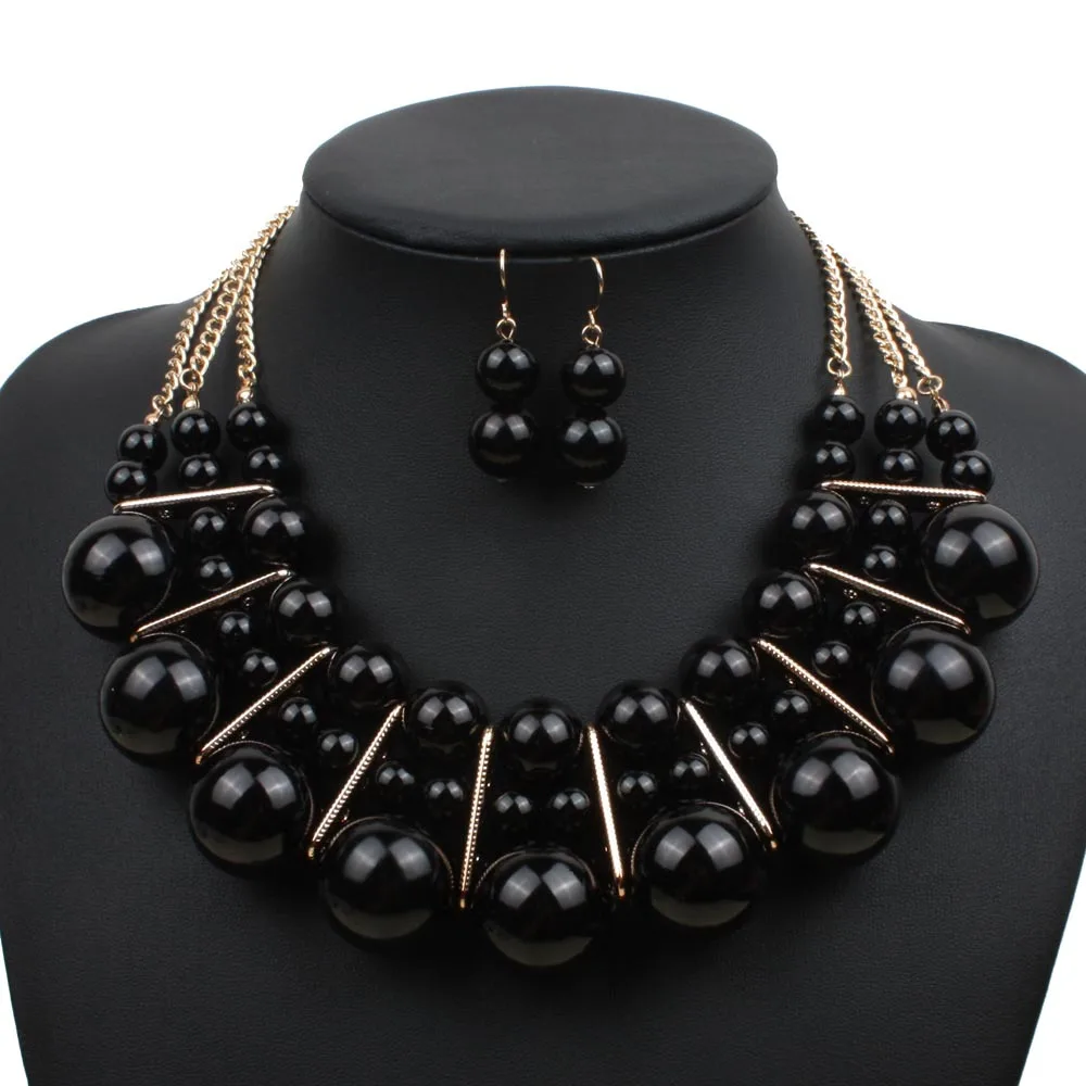 Fashion statement pearl necklace/earrings simple temperament jewelry wedding party 5 colors 2 pieces jewelry sets for woman
Fashion statement pearl necklace/earrings simple temperament jewelry wedding party 5 colors 2 pieces jewelry sets for woman