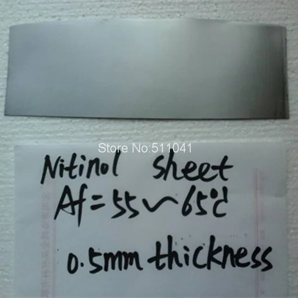 Суперэластичный лист NiTi shape memory пластина Nitinol SMA plate 0 5 мм * 150 200 | Инструменты