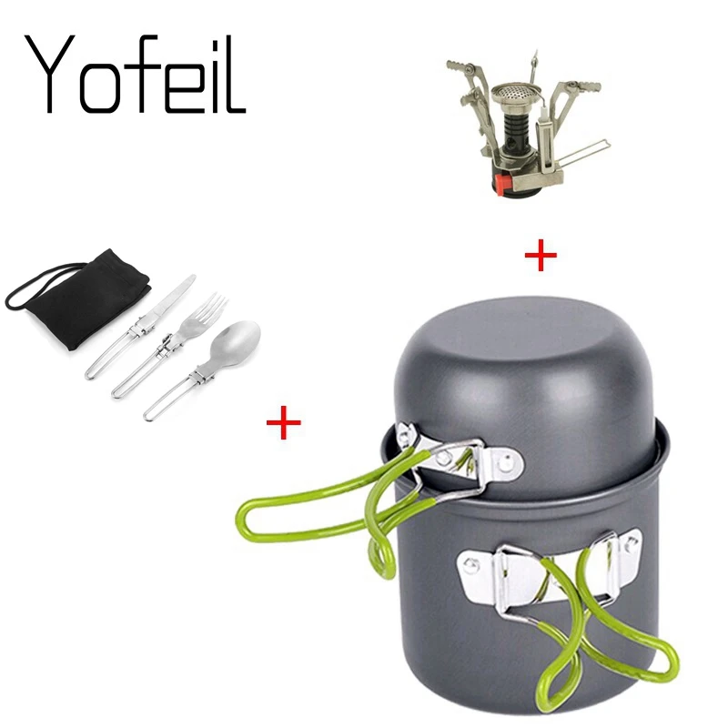 Outdoor Hiking Camping Cookware Set 1-2 Persons Portable Cooking Tableware Picnic Set Pot Pans Bowls With Dinnerware Gas stove
Outdoor Hiking Camping Cookware Set 1-2 Persons Portable Cooking Tableware Picnic Set Pot Pans Bowls With Dinnerware Gas stove