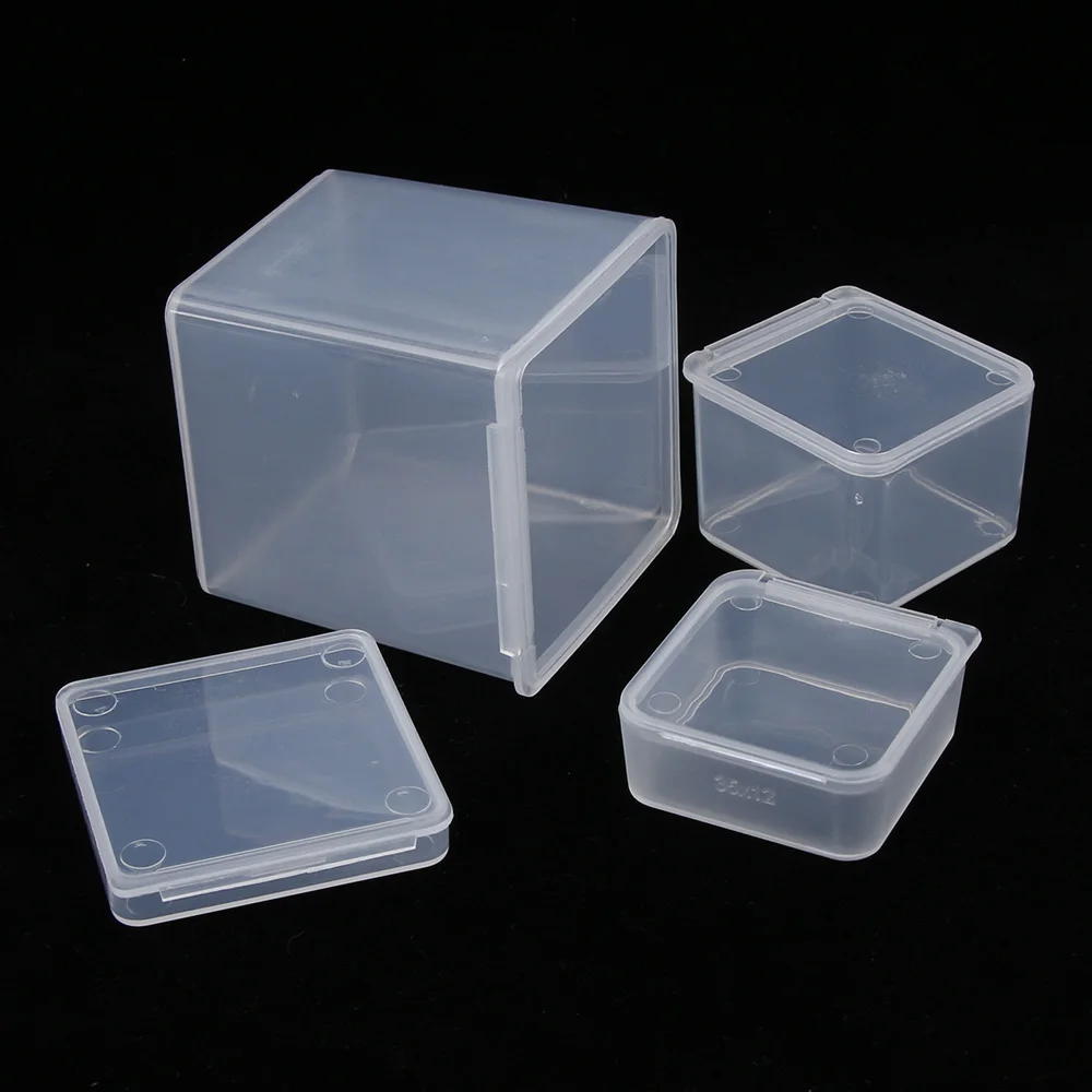 1 шт. миниатюрная квадратная коробка прозрачные пластиковые коробки для хранения
