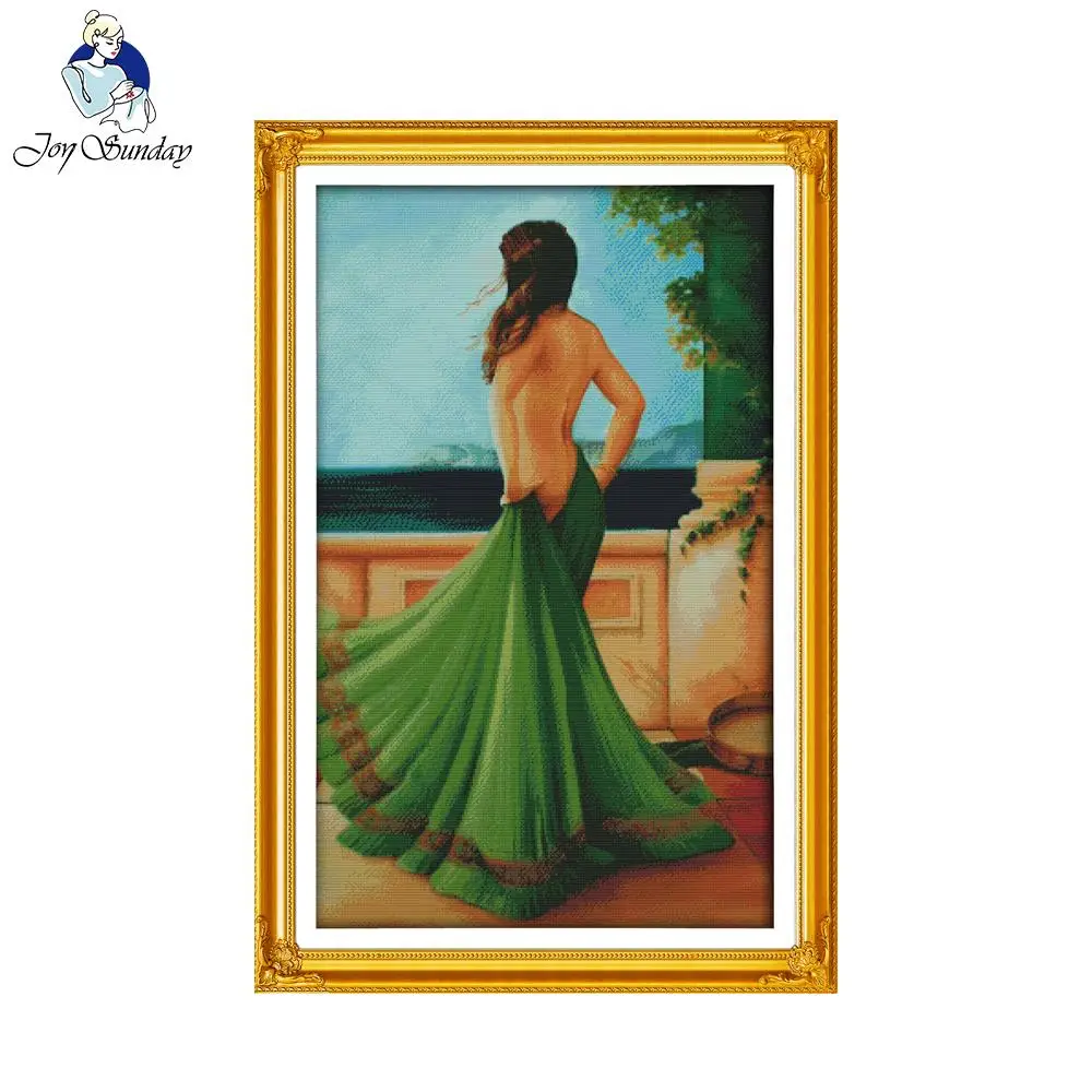 Joy Sunday Embroidery The lady in green dress Cross Stitch Embroidery Kits Painting Cross Stitch Kits Home Wall Decor
Joy Sunday Embroidery The lady in green dress Cross Stitch Embroidery Kits Painting Cross Stitch Kits Home Wall Decor