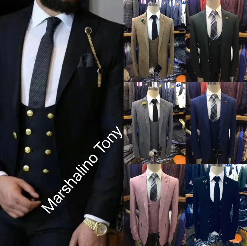 2018 New GRAY blue Lattice suit men Men Suit Set Skinny Wedding Groom Blazer Prom 3 piece costume homme mens suits with pants
2018 New GRAY blue Lattice suit men Men Suit Set Skinny Wedding Groom Blazer Prom 3 piece costume homme mens suits with pants