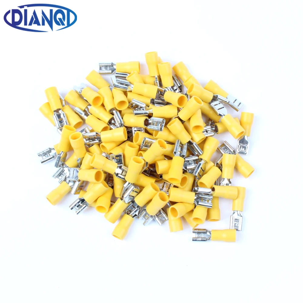 FDD5-250 Female Insulated Electrical Crimp Terminal for 4-6mm2 wire Connectors Cable Wire Connector 100PCS/Pack FDD
FDD5-250 Female Insulated Electrical Crimp Terminal for 4-6mm2 wire Connectors Cable Wire Connector 100PCS/Pack FDD