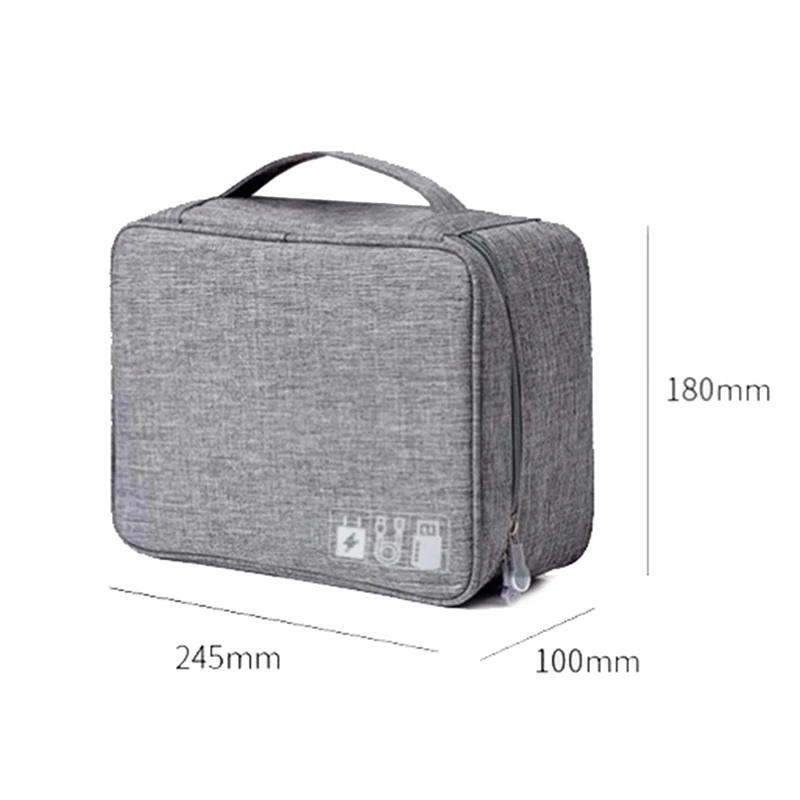 24.5x10x18cm Universal Cable Organizer Cases Electronics Accessories Storage Bag with Adjustable Divides
24.5x10x18cm Universal Cable Organizer Cases Electronics Accessories Storage Bag with Adjustable Divides