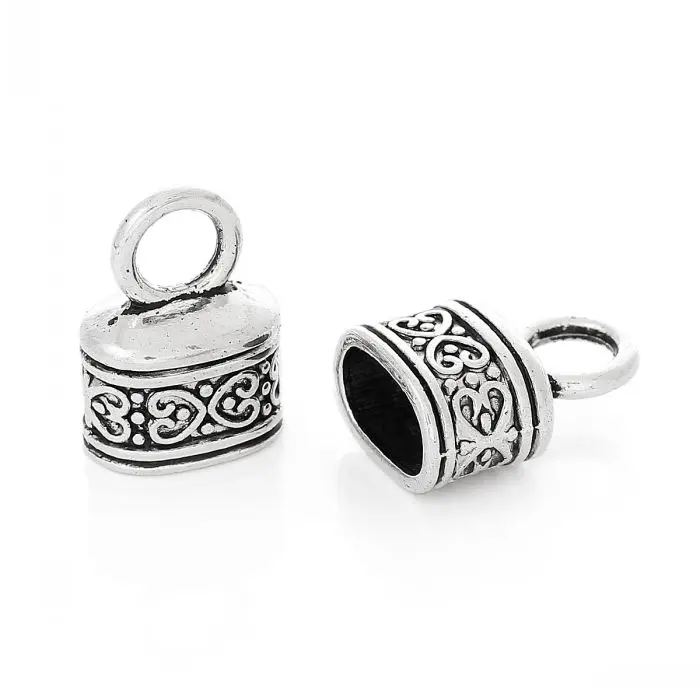 DoreenBeads Retail Necklace Cord End Tip Beads Caps W/Loop Silver Color Pattern Carved 18mm x 13mm(6/8" x 4/8"),50PCs
DoreenBeads Retail Necklace Cord End Tip Beads Caps W/Loop Silver Color Pattern Carved 18mm x 13mm(6/8" x 4/8"),50PCs