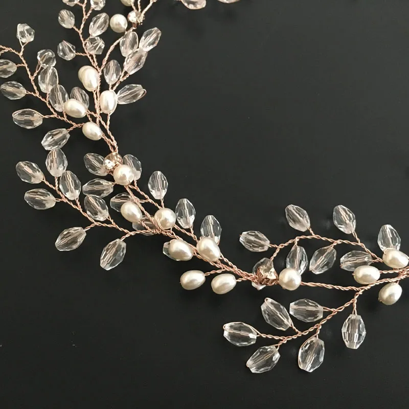 SLBRIDAL Rose Gold Crystal Rhinestone Pearls Floral Wedding Hair accessories Hairband Bridal Headband Bridesmaids Jewelry Women
SLBRIDAL Rose Gold Crystal Rhinestone Pearls Floral Wedding Hair accessories Hairband Bridal Headband Bridesmaids Jewelry Women