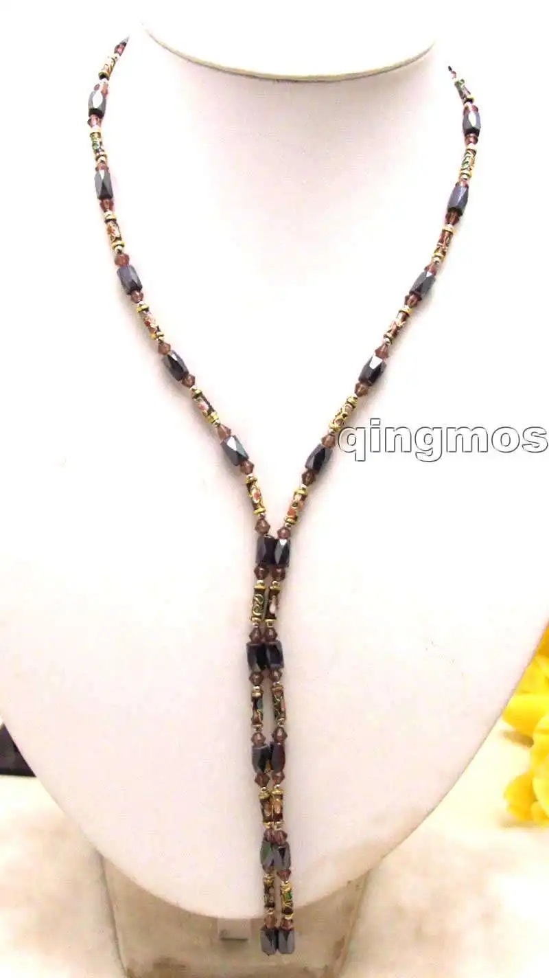 Purple knobble Cloisonne & Black Magnetic Beads & purple Crystal 29" Bracelet -nec5174 Wholesale/retail Free shippin
Purple knobble Cloisonne & Black Magnetic Beads & purple Crystal 29" Bracelet -nec5174 Wholesale/retail Free shippin