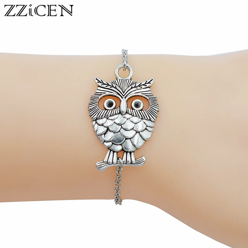 New Women Fashion Cute Animal Lovely Metal Wrap Chain Antique Big Owl Charm Bracelet Jewelry for Birthday Gifts
New Women Fashion Cute Animal Lovely Metal Wrap Chain Antique Big Owl Charm Bracelet Jewelry for Birthday Gifts
