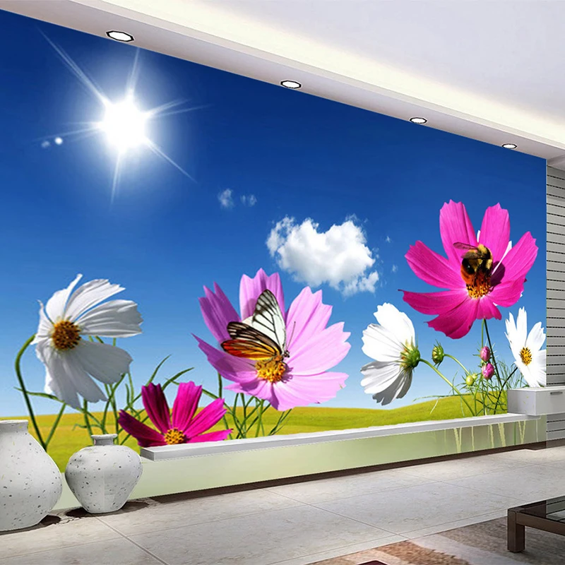 Fantasy Chrysanthemum Flowers Photo Wallpaper 3D Blue Sky Sunshine Pastoral Mural Living Room Backdrop Papel De Parede Floral 3D
Fantasy Chrysanthemum Flowers Photo Wallpaper 3D Blue Sky Sunshine Pastoral Mural Living Room Backdrop Papel De Parede Floral 3D