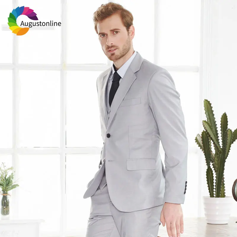 Custom Made Grey Men Suits Wedding Slim Fit Groom Tuxedos 3Pieces Pants Vest Man Blazers Masculino Formal Business
Custom Made Grey Men Suits Wedding Slim Fit Groom Tuxedos 3Pieces Pants Vest Man Blazers Masculino Formal Business